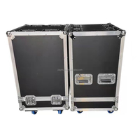 Flight Case de 12U para Mezclador y Amplificador Profesional, Rack para Sistema de Audio y Equipo de DJ con Mesa