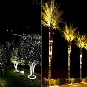 Lampe d'arbre circulaire flexible, projecteur de changement de couleur RGBW, éclairage paysager, décoration d'arbre de <span class=keywords><strong>coco</strong></span> circulaire, lumières de jardin - Product Image 5