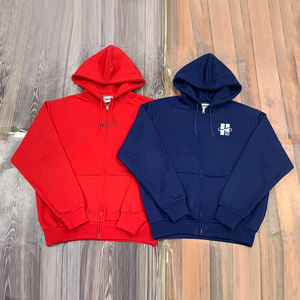 Chaqueta con Capucha de Felpa Francesa con Diseño de Bordado Personalizado de Alta Calidad al por Mayor, Chaqueta con Capucha Lisa 100% Algodón con Cierre Completo para Hombre - Product Image 4