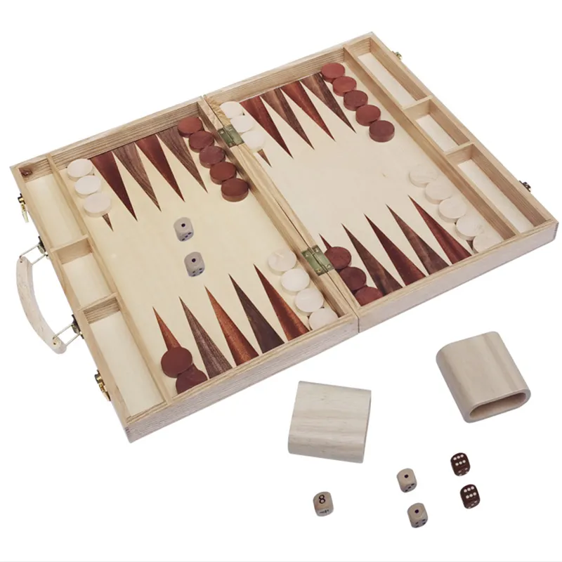 Holz Backgammon High-End Schach box Backgammon Luxus Puzzle Spiel Backgammon Set Brettspiel