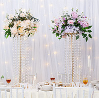 Straßen-Blei-Requisiten Hochzeit Kristall-Blumentisch Tischdekoration