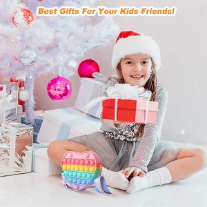Sac à main en Silicone souple pour enfants, pochette à bulles <span class=keywords><strong>Pop</strong></span>, jouet Fidget, <span class=keywords><strong>porte</strong></span>-<span class=keywords><strong>monnaie</strong></span> à presser, <span class=keywords><strong>porte</strong></span>-clés pour filles - Product Image 4