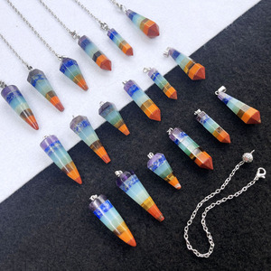 Bán Buôn Tay Khắc Chất Lượng Cao Tinh Thể Thạch Anh Con Lắc Đá Quý Wicca Cho Chữa Bệnh - Product Image 4