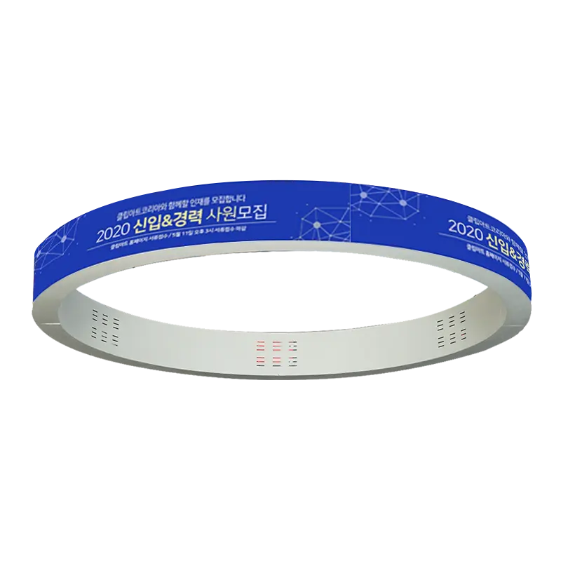 Flexible Indoor Led Screen Display Curved Led Panel Round Shape Circle Flexible Led Strip Curtain P2.5 Led Video Wall Hanging 43