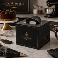 Boîte à gâteau de mariage haut de gamme en gros d'usine, personnalisable (style, impression, taille, couleur) avec poignée