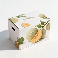 Boîte d'emballage pour fruits en carton ondulé, écologique, réutilisable, personnalisée avec impression UV, pour l'exportation de fruits frais
