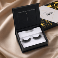 Boîte en papier de luxe pour faux cils réutilisables, cils doux avec bande flexible, emballage personnalisé pour la vente en gros de produits de beauté