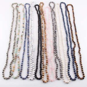 <span class=keywords><strong>Collana</strong></span> da donna in pietra preziosa naturale con dichiarazione annodata da 8mm <span class=keywords><strong>collana</strong></span> lunga da Yoga religiosa 108pc <span class=keywords><strong>Mala</strong></span> - Product Image 6