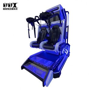 เครื่องจำลอง VR แบบสองที่นั่งในร่ม โครงสร้างโลหะ ให้ประสบการณ์การเล่นเกมสุดเร้าใจด้วยการจำลองการตกจากที่สูง อุปกรณ์สวนสนุกเชิงพาณิชย์ MR - Product Image 5
