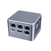 Komputer Desktop Tanpa Kipas PC Windows 11 Pro Intel N100 Dual LAN 2.5G Mini DP USB3.0 Server Kantor Rumah