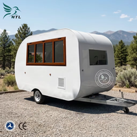 Remorque alimentaire Dream Fly FN-190WHL entièrement personnalisée, intérieur en fibre de verre, construction en acier, design à 3 roues, 110V/220V/240V