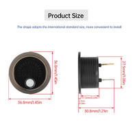 Mini 12V 2A redondo LED indicador de voltaje Digital Monitor retroiluminación voltímetro impermeable para ácido/batería de litio barco motocicleta