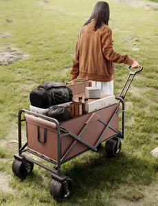 Liveer Foldable Multi-Purpose Wagon <strong>Cart</strong> Tank Wheels Waterproof 440 Lbs Load Capacity-<strong>Outdoor</strong> Camping Beach <strong>Garden</strong> Shopping <strong>Cart</strong> - Product Image 6