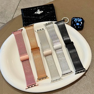 Bracelets de montre en acier inoxydable à boucle magnétique en maille milanaise pour <span class=keywords><strong>Apple</strong></span> <span class=keywords><strong>Watch</strong></span> Series 11 10 42 46 40 49 mm, <span class=keywords><strong>bracelet</strong></span> de poignet, <span class=keywords><strong>bracelet</strong></span> de montre - Product Image 1