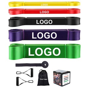 Set di Bande di Resistenza Antiscivolo ad Alta Elasticità con Logo Personalizzato, per Esercizi di Sollevamento e Allenamento Anca, 5-150 Libbre, per Palestra Domestica - Product Image 1