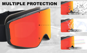 विरोधी कोहरे चुंबकीय स्की काले चश्मे कस्टम बर्फ स्नोबोर्ड चश्में स्नोमोबाइल काले चश्मे स्की चश्मा - Product Image 4