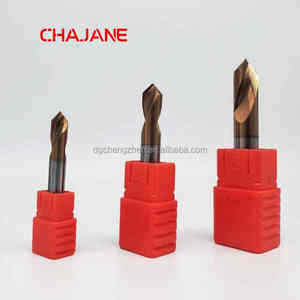 Fresa de carburo CNC OEM personalizada de 2 filos para desbarbado y grabado, con ranura en V, 60 90 120 grados, 6mm HRC55 AlTiN - Product Image 1