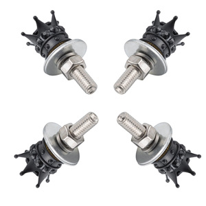 License Plate Screws With Crown Design M6 Thread For Car Motorcycle Aluminum Alloy Fasteners - Product Image 5