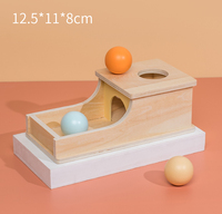 Nouvelle Boîte Montessori 2025 pour l'Éducation Précoce du Bébé : Boîte de Permanence des Objets et Boîte de Lancer en Bois – Jouet Éducatif