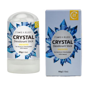 Desodorante en Barra de Cristal Blanco con Ingredientes Herbales Flora Ruby, Piedra de Cristal sin Perfume, Frescura Duradera - Product Image 5