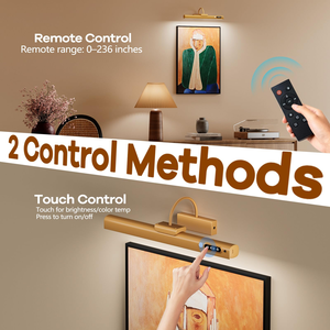 Dimmable Cordless Picture <b>Light</b> with Controller Rechargeable Mirror <b>Light</b> Wall Sconce for Wall Pictures Gallery Artwork Painting - Product Image 5