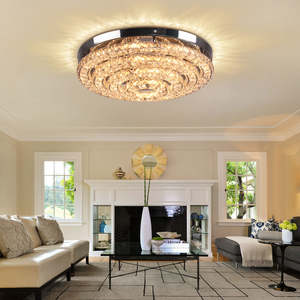 Luminaire de luxe moderne à gradation monté en surface avec anneau rond led lustre intelligent au plafond pour le salon - Product Image 3