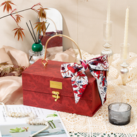 Boîte d'Emballage Cadeau Personnalisée avec Poignée, Boîte-Valise en Carton pour Cadeaux, Série d'Emballages en Papier avec Logo Imprimé
