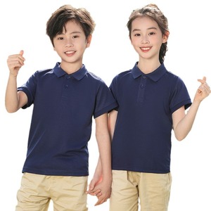 Children's Polo Shirt Solid Color Knit Unisex School Uniform Zhejiang Origin - Product Image 5