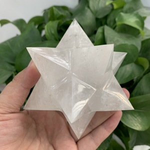Kristal Kuarsa Bening Alami 12 Poin Bintang <span class=keywords><strong>Merkaba</strong></span> untuk Dekorasi Penyembuhan - Product Image 4