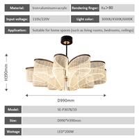 Nouvelle liste : Lustre de plafond LED moderne nordique, simple et créatif, lumineux, pour salon, décoration intérieure, suspension LED
