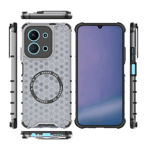 Honeycomb Four Corner Airbag Funda trasera magnética a prueba de golpes para Redmi 15C 4G - Product Image 4