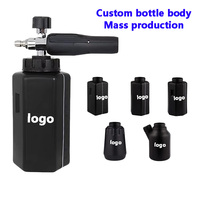 Lingzhen haute pression 1000W lavage de voiture électrique connecteur rapide cuivre et plastique canon à mousse noire pour pulvérisation de mousse de neige