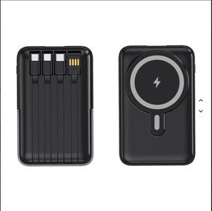 10000mAh Magnetic Mini Power Bank Wireless Fast Charging PD 15W Wireless Battery Pack Type-C Input Interface <strong>iPhone</strong> Cable <strong>Stand</strong> - Product Image 1