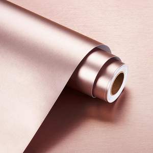 Papel Adhesivo Decorativo ORON DECO, Rollo de Papel Metálico <span class=keywords><strong>Autoadhesivo</strong></span> con Diseño de Rosas Doradas, para Decoración de Cocina - Product Image 4