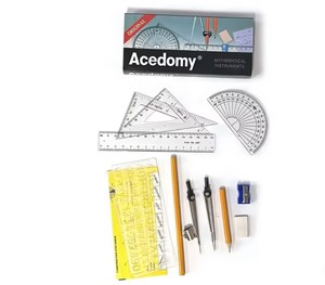Nouvel ensemble de papeterie scolaire de haute qualité, 13 pièces, ensemble de géométrie en métal pour dessin technique, compas et crayons pour le traçage de cercles - Product Image 2