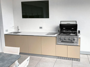 كابينة مطبخ خارجية من الفولاذ المقاوم للصدأ مع فرن بيتزا - Product Image 3