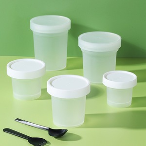 Limpar PP Sobremesa Shot Óculos <span class=keywords><strong>500ml</strong></span> Mini Ice Cream Amostra Copos Plásticos Sobremesa Recipiente de Iogurte para Embalagem Premium - Product Image 3