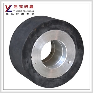12 pouces en caoutchouc Contact meule acier inoxydable métal roue de <span class=keywords><strong>polissage</strong></span> en plastique <span class=keywords><strong>aluminium</strong></span> dynamitage médias 70A grain abrasif - Product Image 6