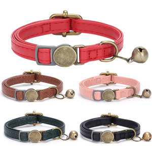 Factory Sale Custom PU <strong>Leather</strong> Kitten Pet <strong>Dog</strong> Cat <strong>Collars</strong> Personalized Engraved Design Good Price Available - Product Image 5