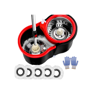 Mopa Telescópica Ajustable de Gran Venta, Cabezal de Mopa Reutilizable y Lavable con Juego de Cubeta para Limpieza de Pisos Duros - Product Image 1