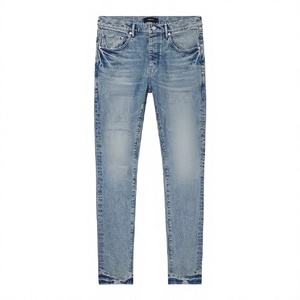 Jeans en denim de haute qualité pour hommes, coupe classique décontractée moderne, tissu en coton doux, mode élégante pour tous les jours - Product Image 3