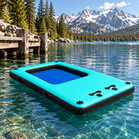 Île flottante gonflable en PVC pour loisirs, plateforme de yoga et de fitness, radeau sportif d'extérieur, série DT, 5-10 passagers