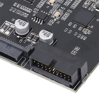 بطاقة توسعة PCI-E x1 إلى USB 3.2 Gen 1 Type-A Type-C بسرعة 5 جيجابت في الثانية، محول PCIe إلى USB 3.0 Type C Type A مع موصل داخلي 19-سن.