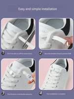 Lacets à fermeture magnétique Lacets élastiques sans nœud Baskets Enfants Adultes 8MM Lacets plats élargis sans nœud pour accessoires de chaussures