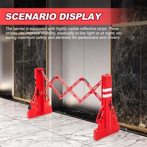 Barrière avec bande réfléchissante d'avertissement, barrière de circulation en plastique extensible, barrière de contrô<span class=keywords><strong>le</strong></span> des foules, barrière de passage pour marquage routier, stationnement de voitures - Product Image 5
