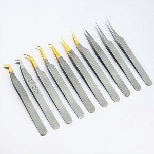 แหนบปลายขนตาปลอมทำจากใยสแตนเลสอุปกรณ์สำหรับขนตาแยกตรง - Product Image 1