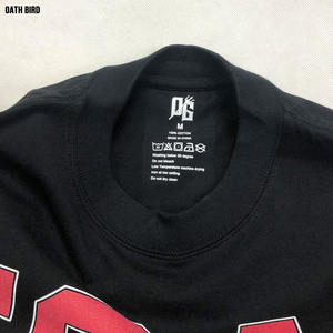 Özel lüks Mock boyun bırak omuz ağır Boxy Tshirt 100% pamuk 320Gsm kalın yüksek yaka boy T shirt erkekler için - Product Image 6