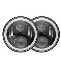Phares de projecteur ronds Led de 7 pouces pour Land Rover Defender 7 "lampe Halo Angel Eyes avec clignotant pour Jeep JK pour Renegade