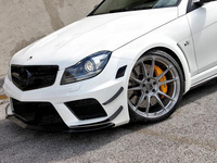 Canards de pare-chocs avant en fibre de carbone pour Mercedes Benz Classe C W204 Amg C63 de 2011 à 2014 (uniquement pour les pare-chocs Black Series)
