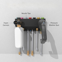 Support mural pour pistolet de nettoyeur haute pression, support pour canon à mousse, support de rangement pour outils, pour lance/buses de nettoyeur haute pression